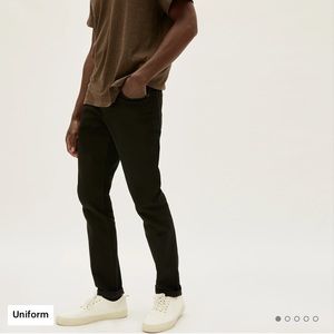 Everlane Slim 4-Way Stretch Organic Jean, Black, 30x32